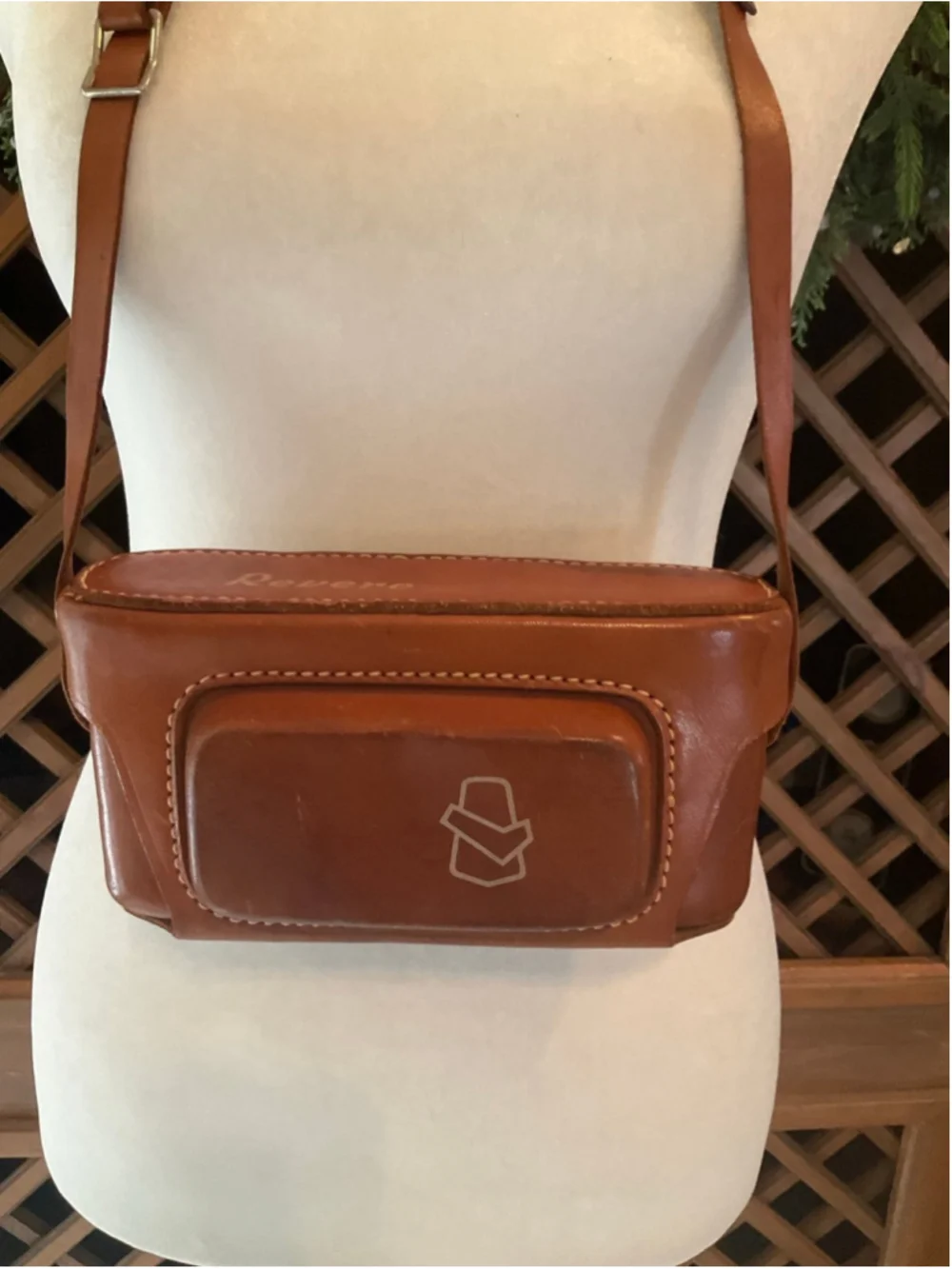 Vintage Revere Leather Camera Case Brown Adjustable Strap Retro